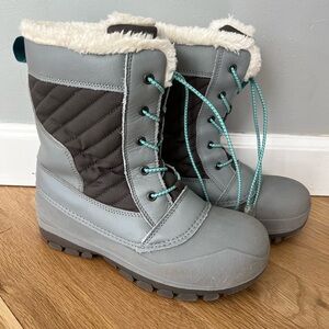 Cozy Winter Boots with Faux Fur Lining Big Girls Size 4